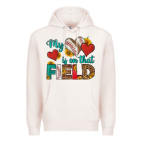 Pale Pink my heart is on that field baseball Premium Hoodie - HRA Design Shop