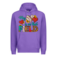 Purple my heart is on that field baseball Premium Hoodie - HRA Design Shop