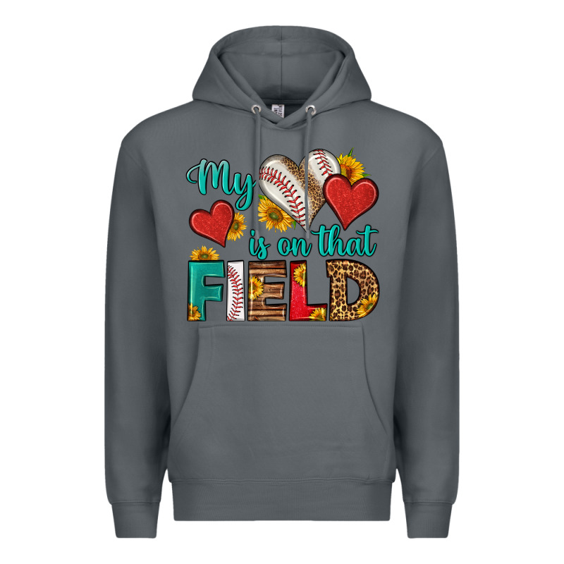 My Heart Is On That Field Baseball Premium Hoodie by HRA Design Shop | Teevron