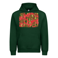 Forest Green watermelon leopard pattern background Urban Hoodie - HRA Design Shop