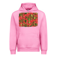 Fuchsia Pink watermelon leopard pattern background Urban Hoodie - HRA Design Shop