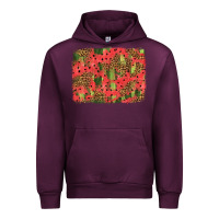 Mauve Wine watermelon leopard pattern background Urban Hoodie - HRA Design Shop