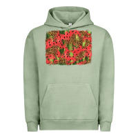 Pigment Oil Green watermelon leopard pattern background Urban Hoodie - HRA Design Shop
