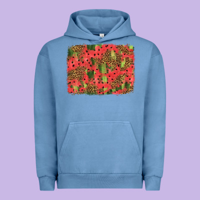 Watermelon Leopard Pattern Background Urban Hoodie Designed By Hra Design Shop