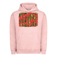 Pigment Salmon watermelon leopard pattern background Urban Hoodie - HRA Design Shop