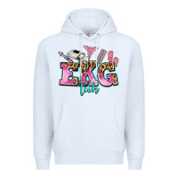 White ekg tech Premium Hoodie - AdoDesignShop