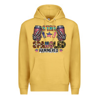 Antique Gold star spangled hammered Premium Hoodie - CowhideDigitalArt