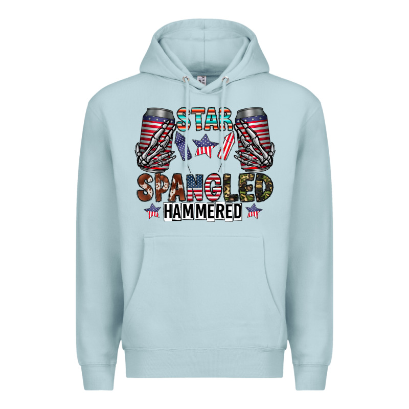 Star Spangled Hammered Premium Hoodie by CowhideDigitalArt | Teevron