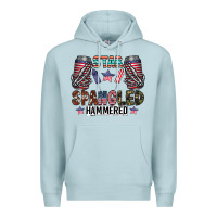 Blue Mist star spangled hammered Premium Hoodie - CowhideDigitalArt