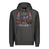 Charcoal Heather star spangled hammered Premium Hoodie - CowhideDigitalArt