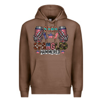 Chestnut star spangled hammered Premium Hoodie - CowhideDigitalArt