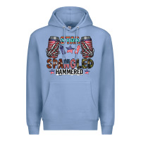 Colony Blue star spangled hammered Premium Hoodie - CowhideDigitalArt