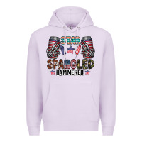 Lilac star spangled hammered Premium Hoodie - CowhideDigitalArt
