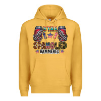 Mustard star spangled hammered Premium Hoodie - CowhideDigitalArt