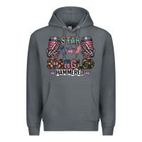 Rock star spangled hammered Premium Hoodie - CowhideDigitalArt