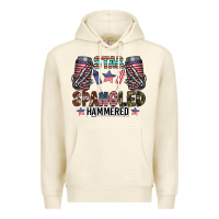 Sandshell star spangled hammered Premium Hoodie - CowhideDigitalArt