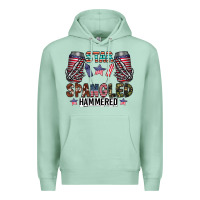 Seafoam star spangled hammered Premium Hoodie - CowhideDigitalArt
