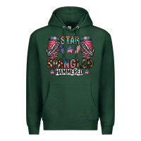 Sports Green star spangled hammered Premium Hoodie - CowhideDigitalArt
