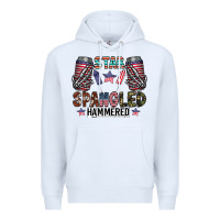 White star spangled hammered Premium Hoodie - CowhideDigitalArt