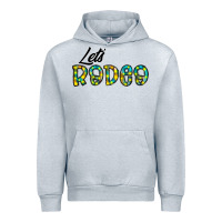 Heather Grey let's rodeo Urban Hoodie - CowhideDigitalArt