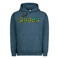 Pigment Midnight Navy let's rodeo Urban Hoodie - CowhideDigitalArt
