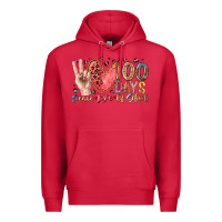 Cardinal peace love 100 days of school Premium Hoodie - RacoonDesign