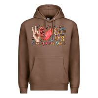Chestnut peace love 100 days of school Premium Hoodie - RacoonDesign