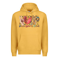 Mustard peace love 100 days of school Premium Hoodie - RacoonDesign