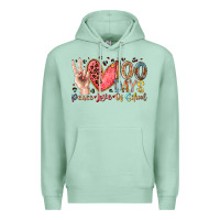 Seafoam peace love 100 days of school Premium Hoodie - RacoonDesign