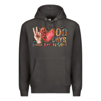 Smoke peace love 100 days of school Premium Hoodie - RacoonDesign