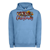 Pigment Pebble Blue cowboy christmas Urban Hoodie - FaDigitalArtStudio