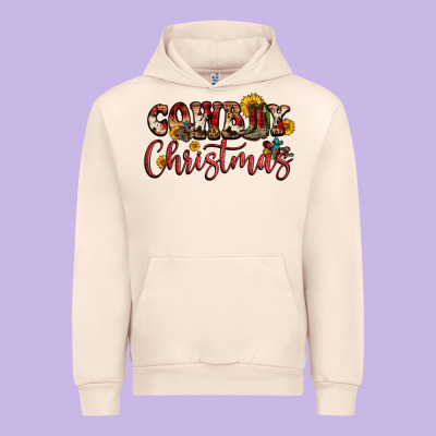 Cowboy Christmas Urban Hoodie Designed By Fadigitalartstudio