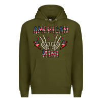 Army Green american mini Premium Hoodie - CowhideDigitalArt