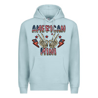 Blue Mist american mini Premium Hoodie - CowhideDigitalArt