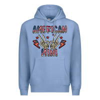 Colony Blue american mini Premium Hoodie - CowhideDigitalArt