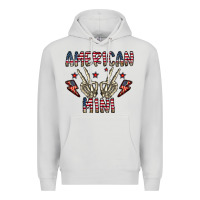 Dove Grey american mini Premium Hoodie - CowhideDigitalArt