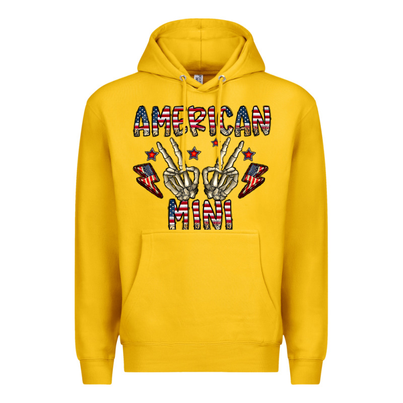 American Mini Premium Hoodie by CowhideDigitalArt | Teevron