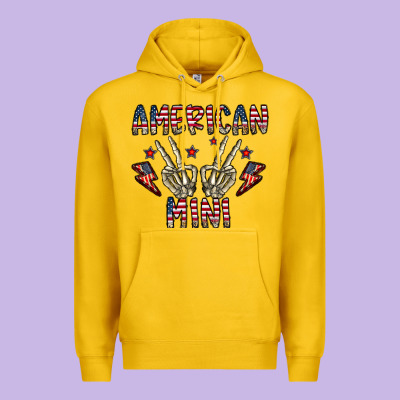 American Mini Premium Hoodie Designed By Cowhidedigitalart