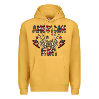 Mustard american mini Premium Hoodie - CowhideDigitalArt