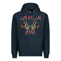 Navy american mini Premium Hoodie - CowhideDigitalArt