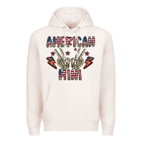 Pale Pink american mini Premium Hoodie - CowhideDigitalArt