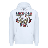 White american mini Premium Hoodie - CowhideDigitalArt