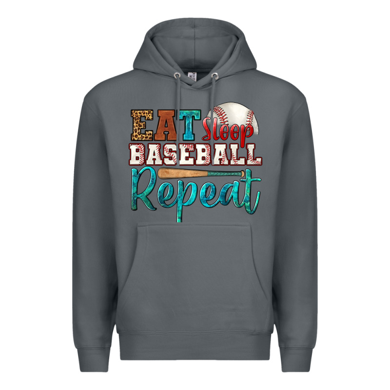 Eat Sleep Baseball Repeat Premium Hoodie by HRA Design Shop | Teevron