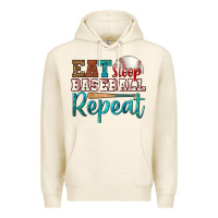Tofu eat sleep baseball repeat Premium Hoodie - HRA Design Shop