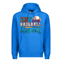 True Royal eat sleep baseball repeat Premium Hoodie - HRA Design Shop