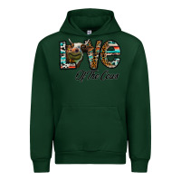 Forest Green lov of thecows Urban Hoodie - CowhideDigitalArt