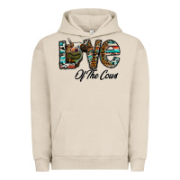 Pigment French Oak lov of thecows Urban Hoodie - CowhideDigitalArt