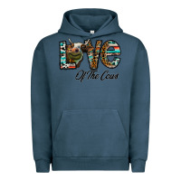 Pigment Midnight Navy lov of thecows Urban Hoodie - CowhideDigitalArt