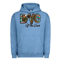 Pigment Pebble Blue lov of thecows Urban Hoodie - CowhideDigitalArt
