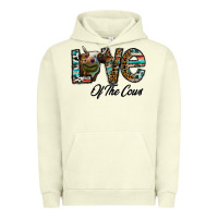 Pigment Pistachio lov of thecows Urban Hoodie - CowhideDigitalArt
